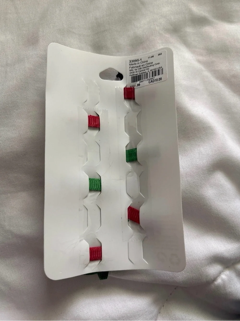 Claire's Red & Green Glitter Holiday Hair Clip Set